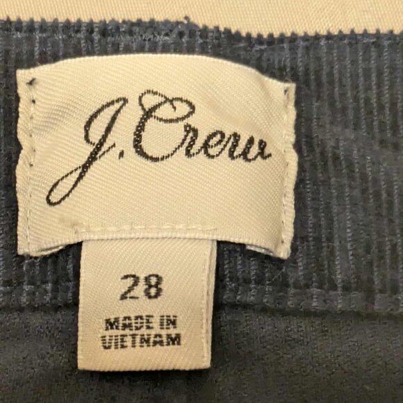 J. Crew Corduroy 5 Pocket Dark Wash Blue Jeans Womens 28 Pullon Zip Fly - Picture 8 of 14